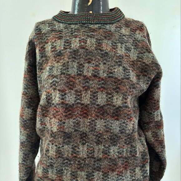 Men's Multicolour Wool Crewneck Sweater - Picture 1 of 2